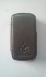 Кожен флип калъф Commander за Samsung i8190 Galaxy S3 mini Сив